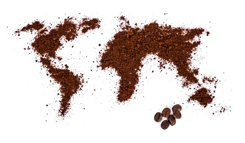 Разпространение на кафето в света